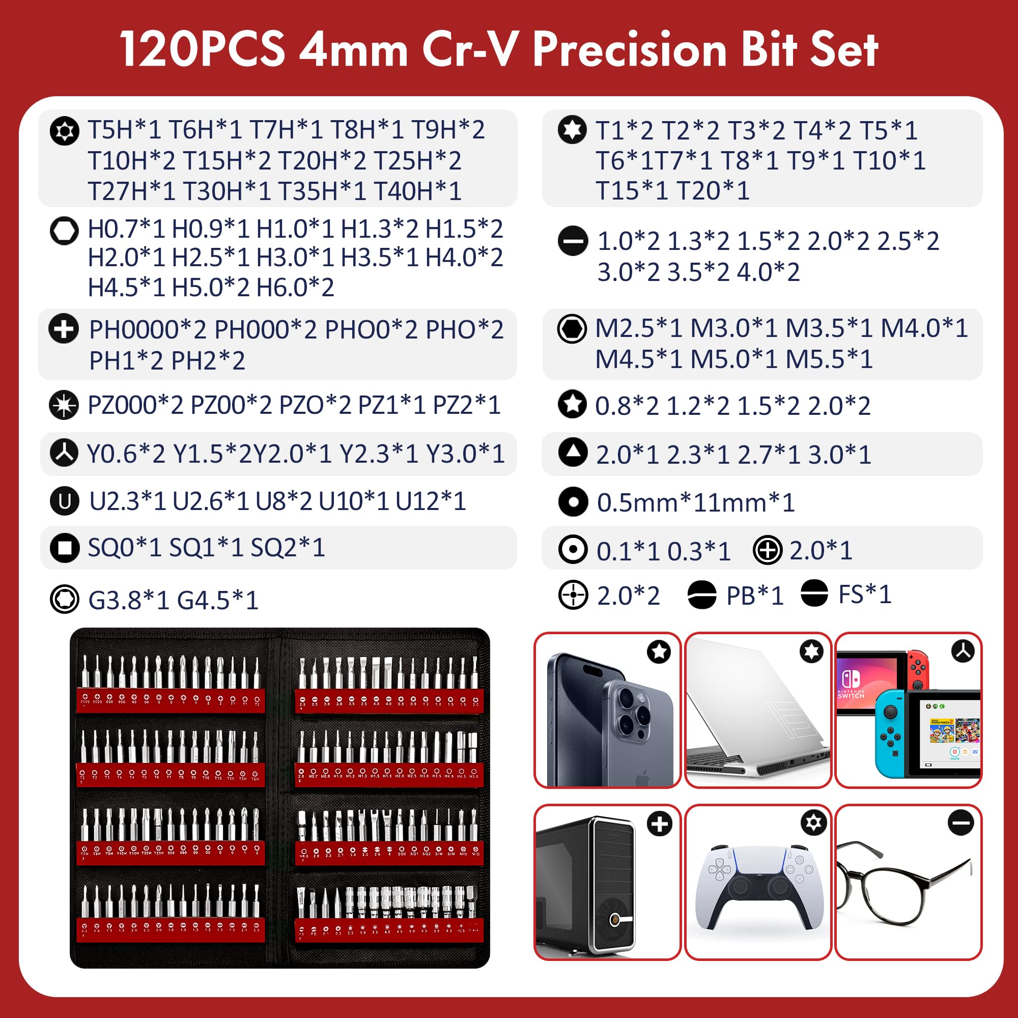 Xool 200 In 1 Precision Screwdriver Set, Electronics Repair Tool Magnetic Driver Kit With 164 Bits For Phone, Macbook, Computer,